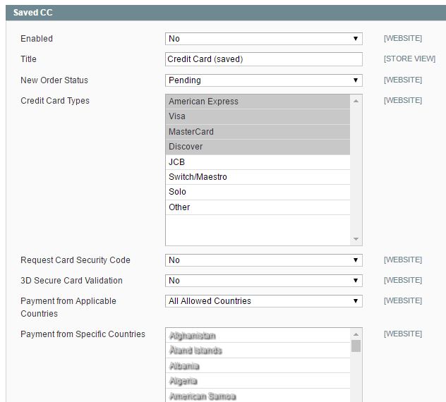 Magento Payment