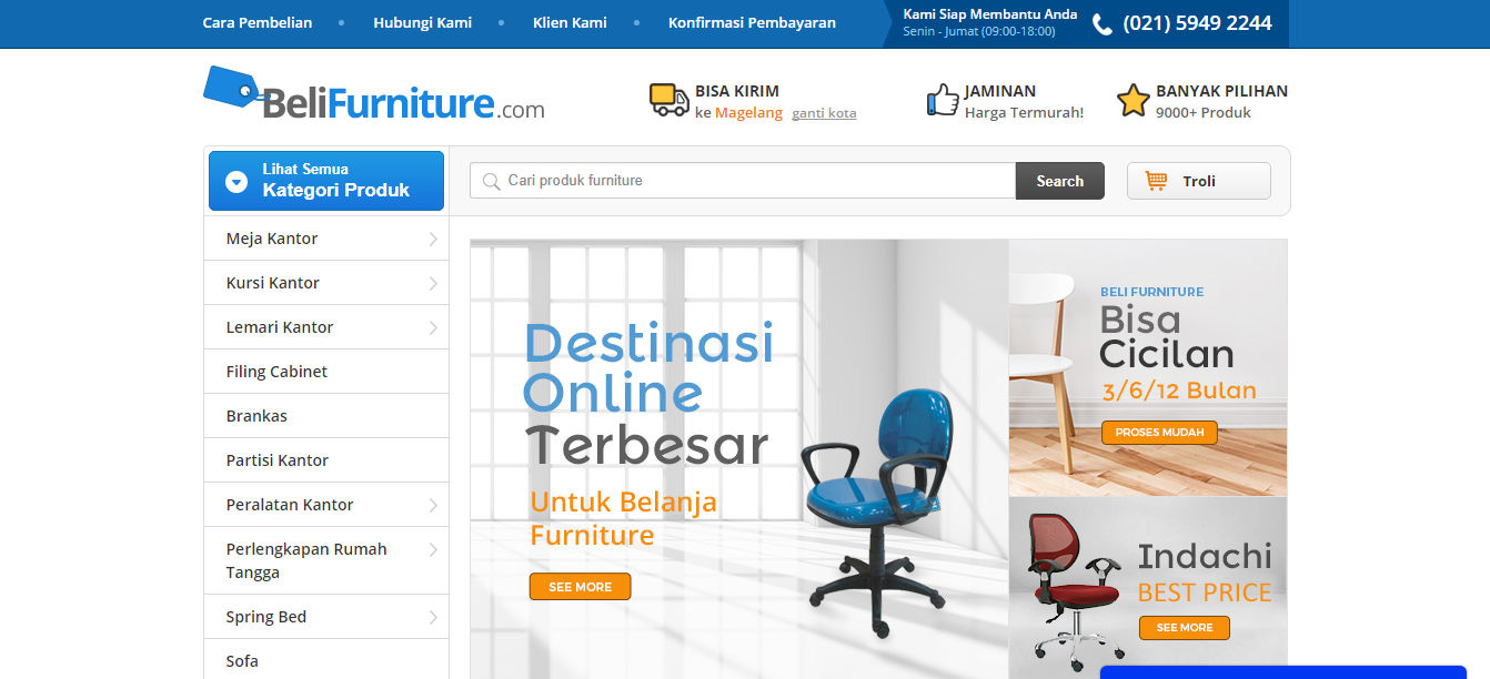 BeliFurniture Website Home