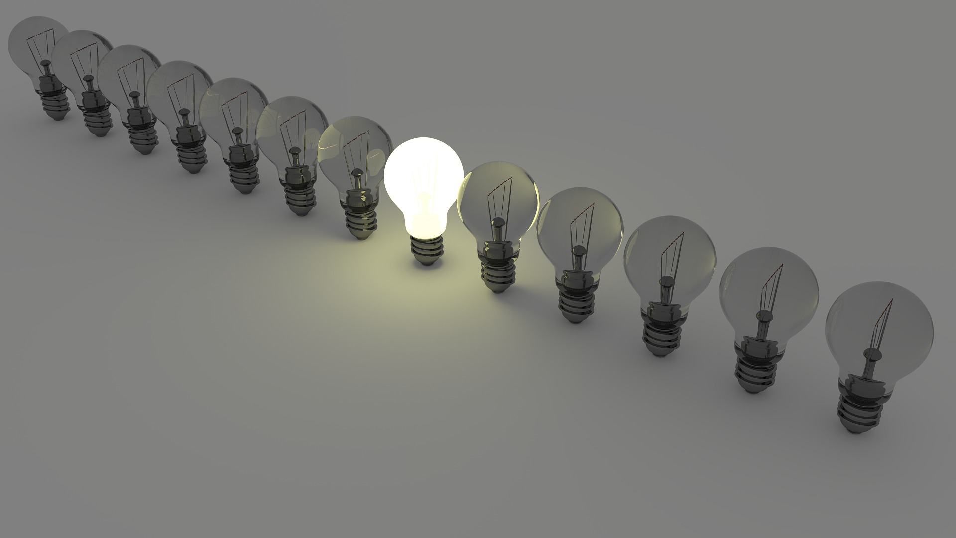 light bulbs of idea