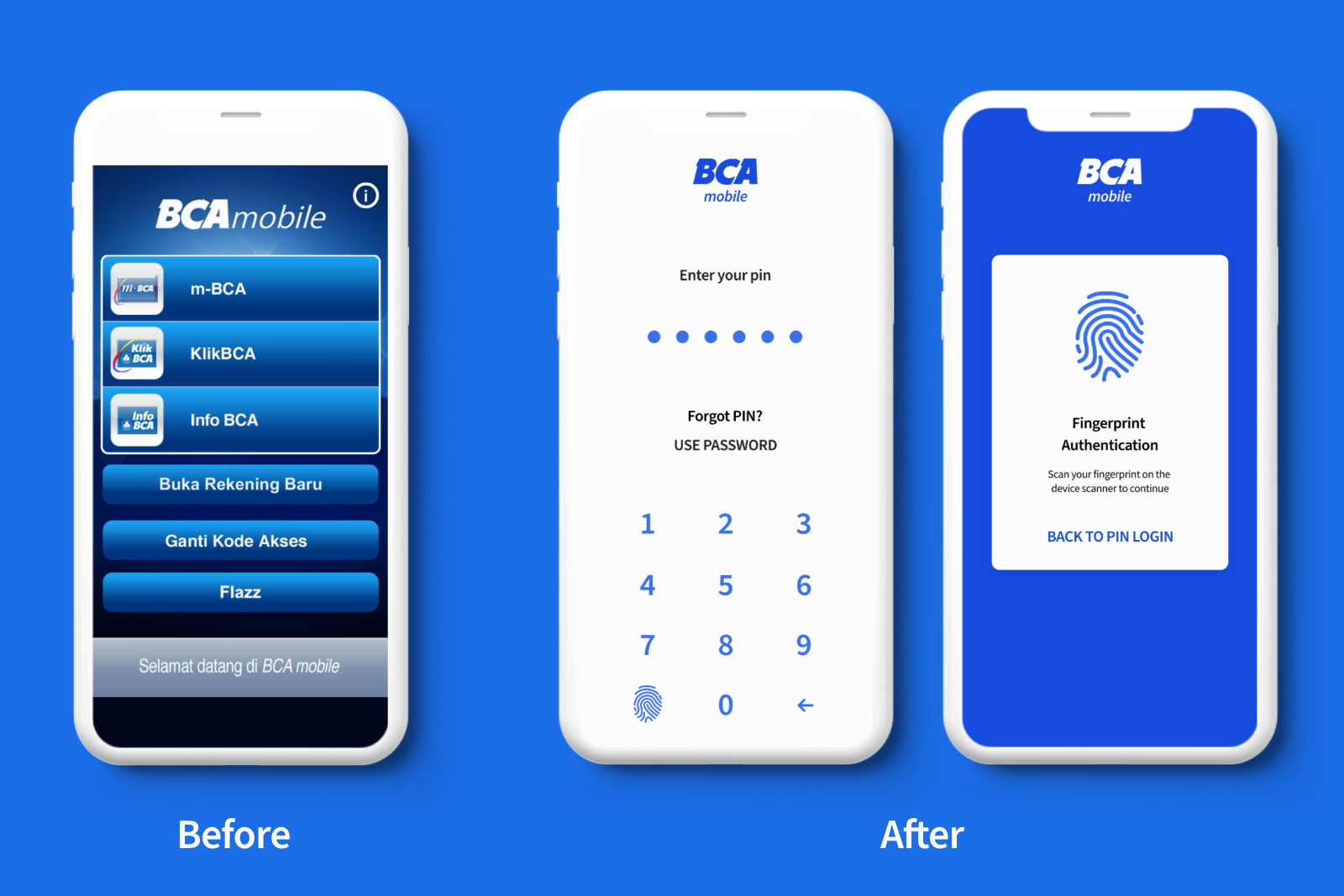 bca mobile redesign login page